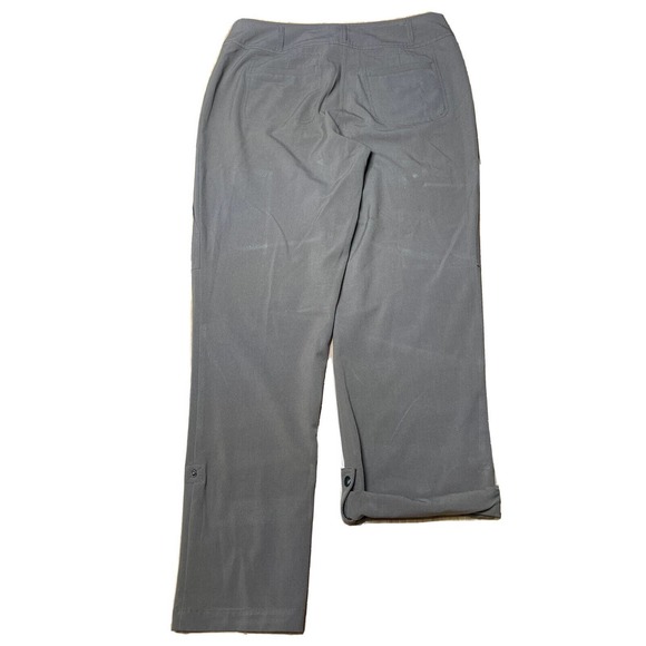 Chicos Cargo Convertible Pants Womens 1.5 Green Hiking Outdoor Roll Tab Capri - Picture 9 of 14